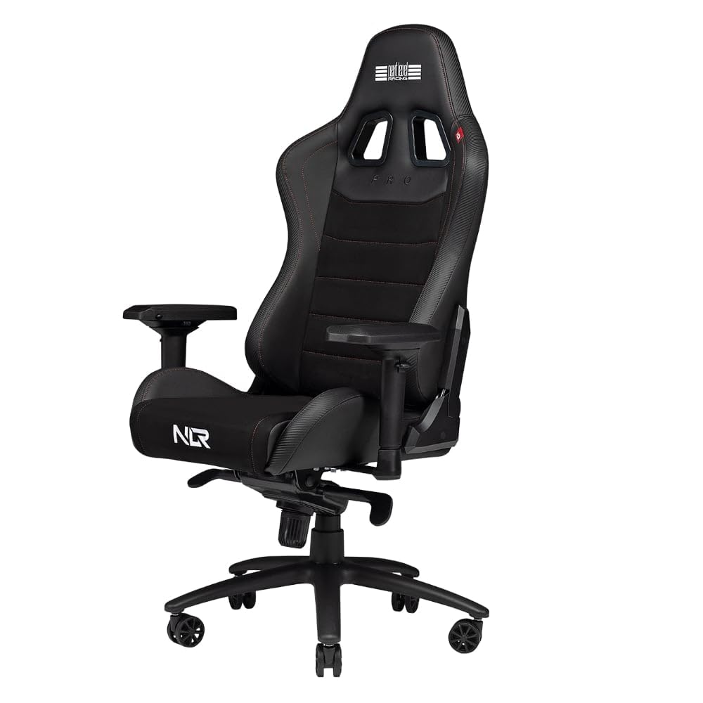 next-level-racing-pro-gaming-chair-black-leather-suede-edition image 1