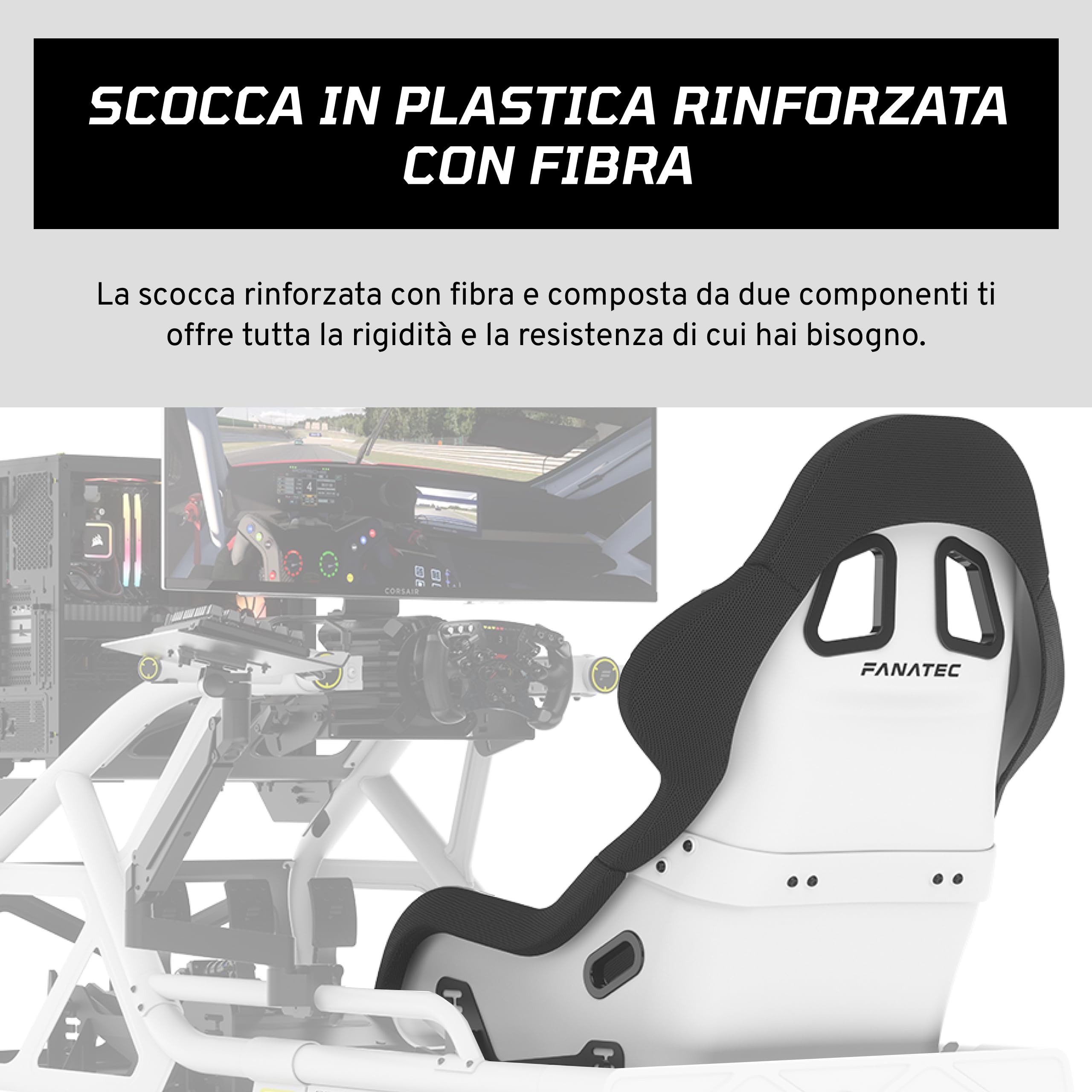 fanatec-clubsport-gt-sedile-racing-cockpit-bianco image 2